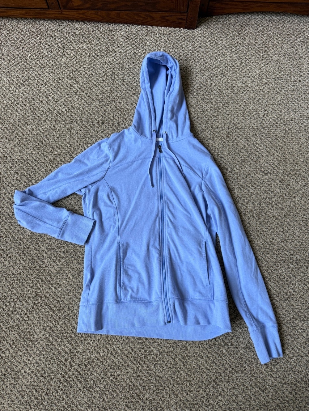 blue Tek Gear zip up long sleeve athletic jacket
